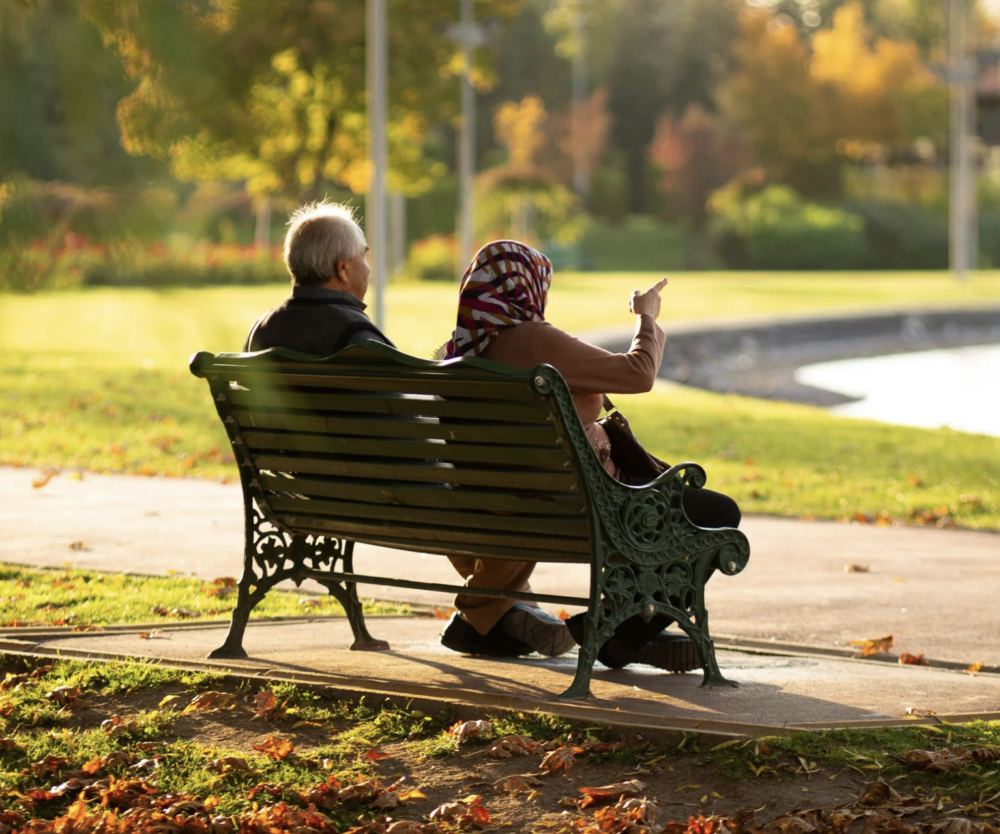 Family having a caregiving conversation